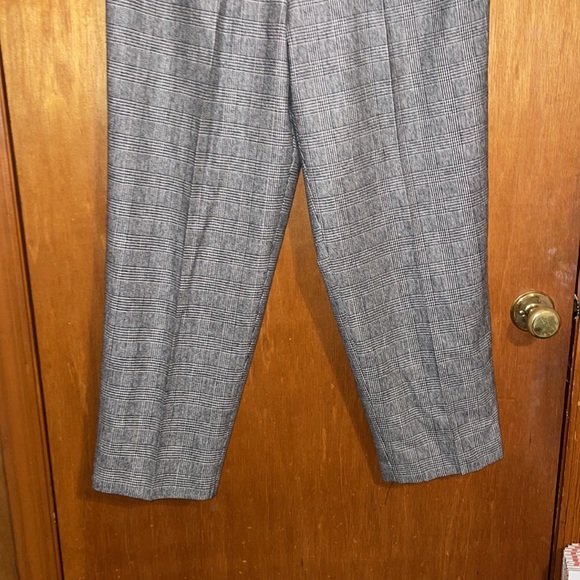 •ALFRED DUNNER•NWT BLACK & WHITE PLAID PLEATED WOOL BLEND TROUSERS SIZE 16 - Picture 7 of 10